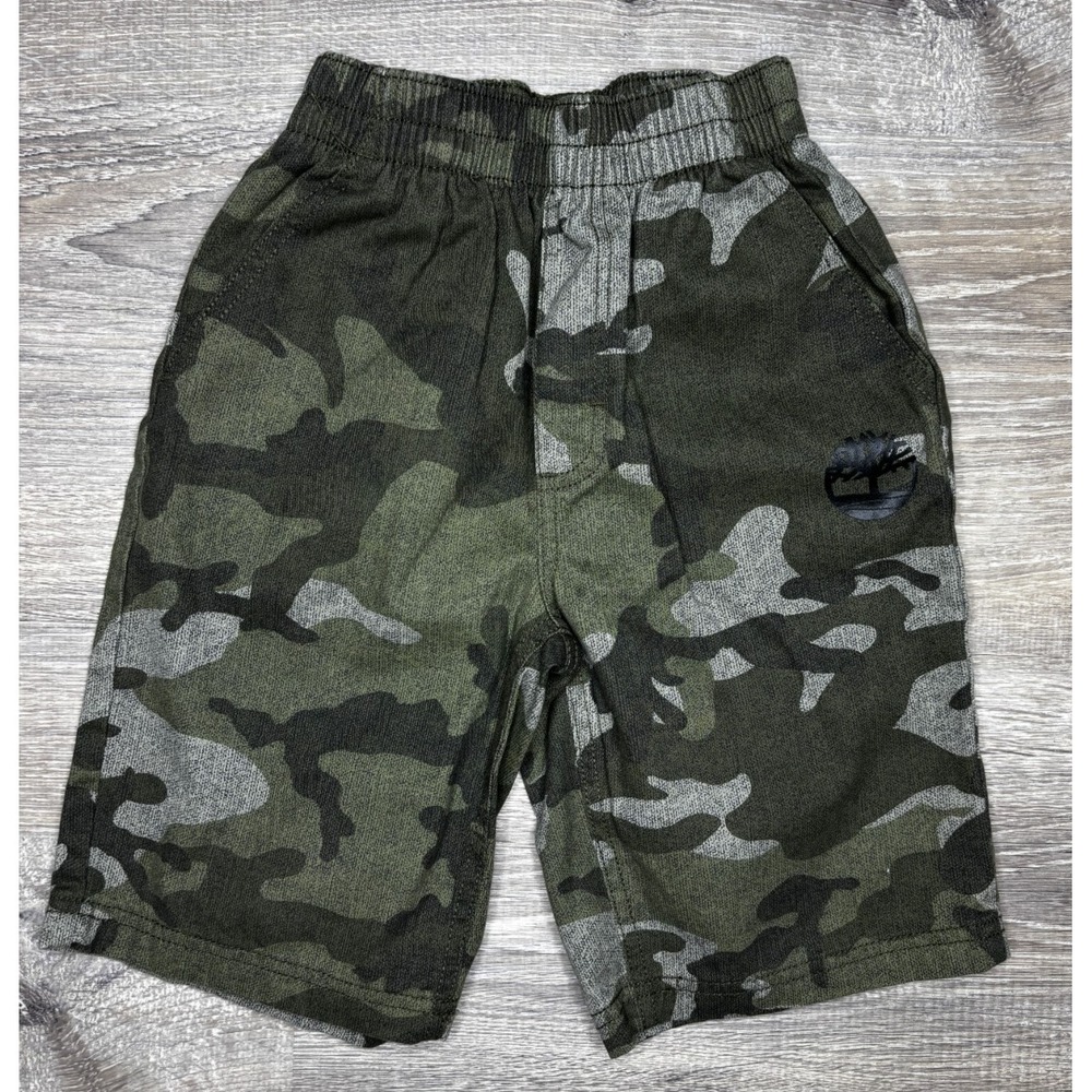 Timberland Youth Boys Camouflage Pull on‎ Shorts Stretch Waist Size 6